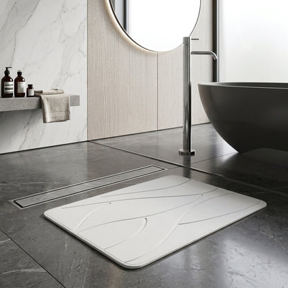 Tapis de bain en pierre de diatomite - détail surface microporeuse