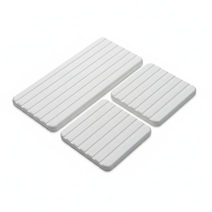 Lot de 3 Plateaux d'Évier en Diatomite 1