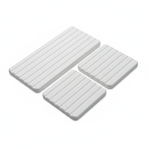 Lot de 3 Plateaux d'Évier en Diatomite 1