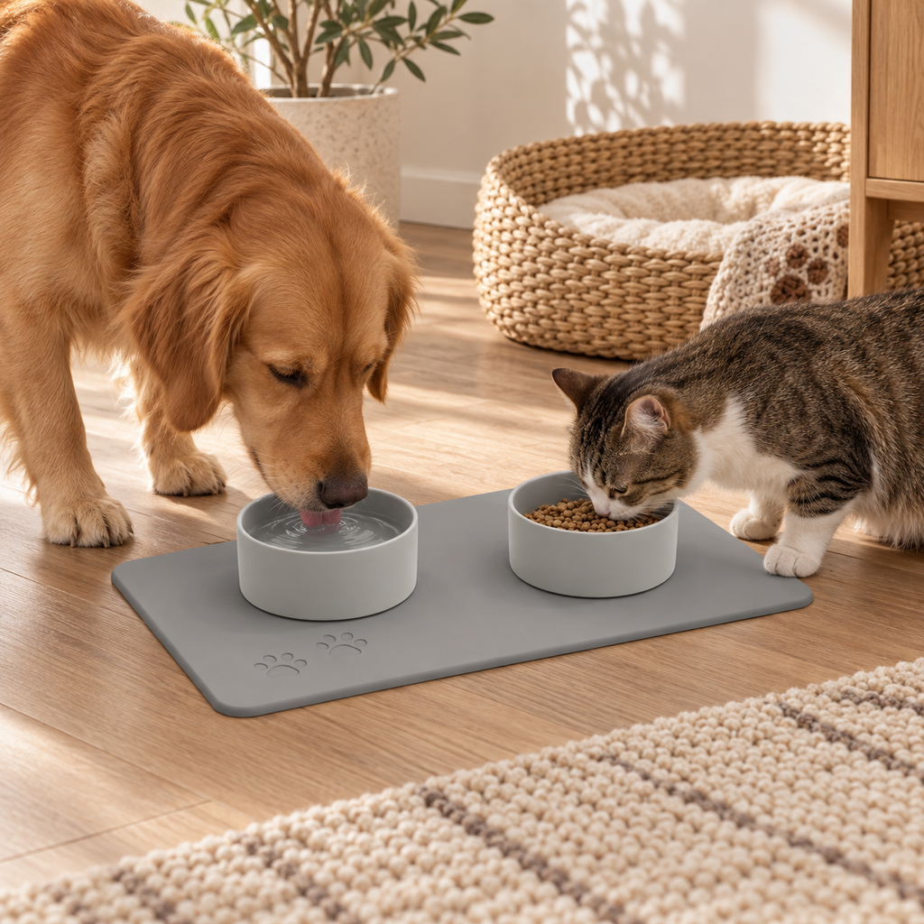 Lot De 2 Gamelles Pour Animaux dans un espace contemporain pour animal