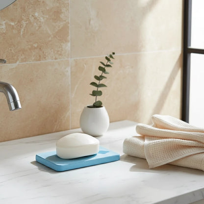 Porte Savon Bleu 3